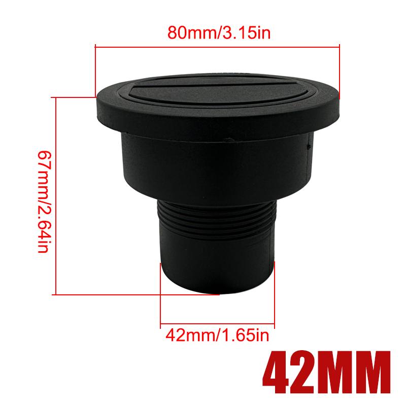 42/60/75/90mm Air Diesel Parking Heater Air Vent Ducting Pipe Outlet Rotatable Exhaust Joiner Connector For Car Truck VAN Camper 42mm