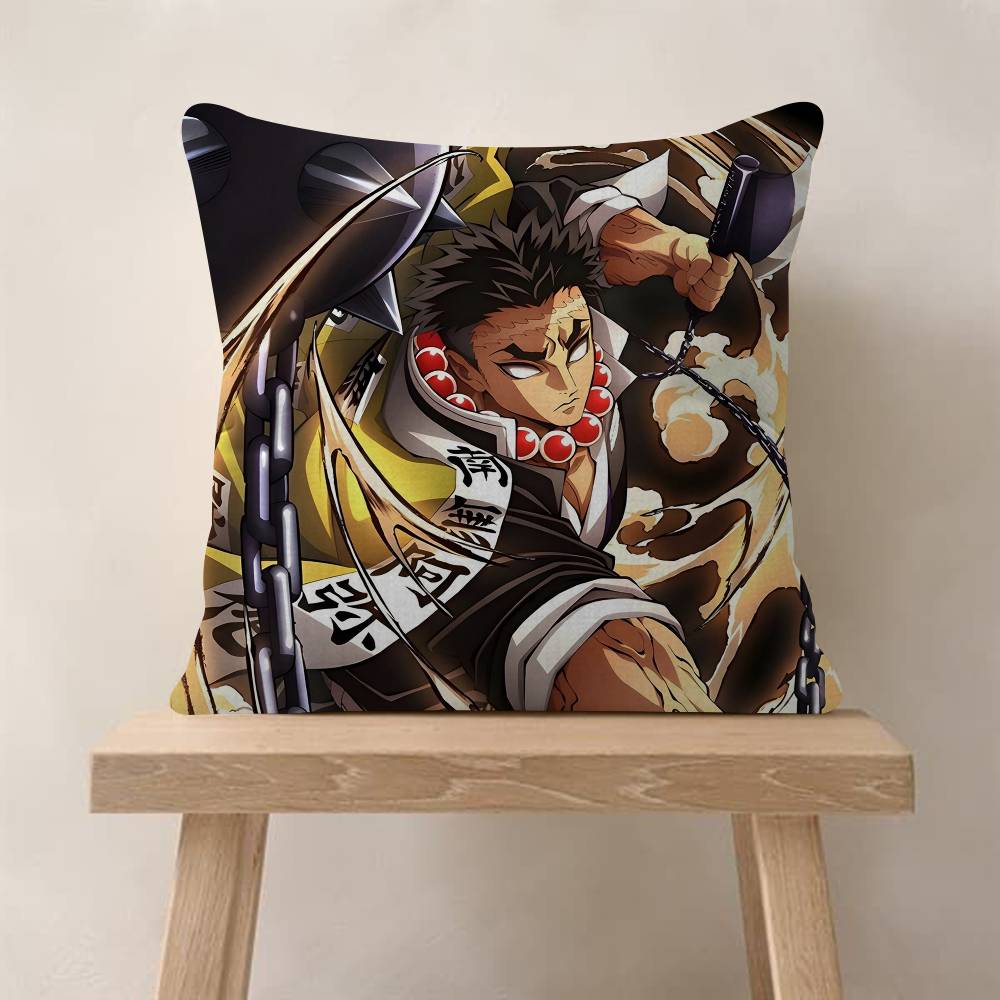 Japanese Anime DDemon Slayers Wall Pillow Cover Design Cushion Cover Decor Holiday Decorati