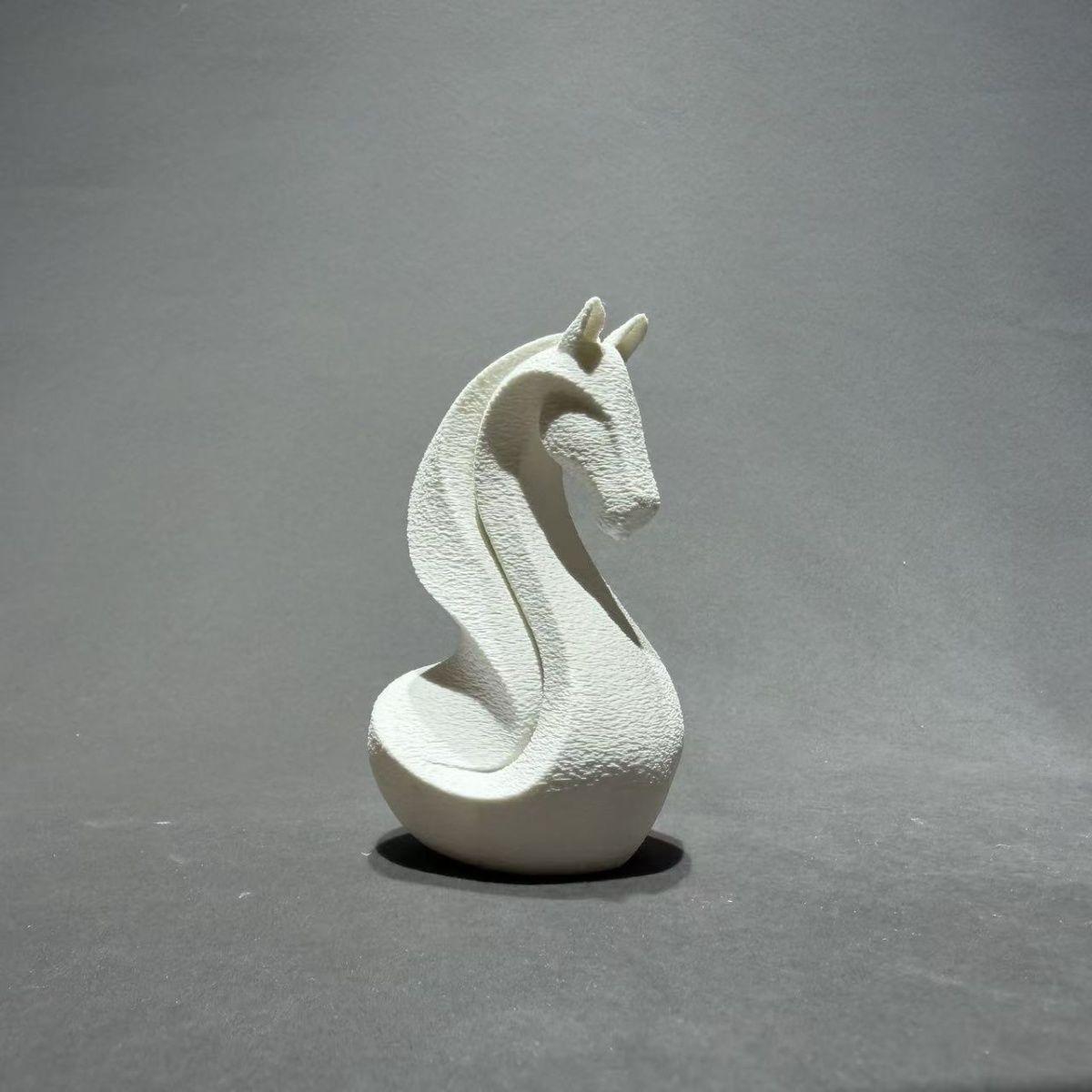 

Retro Art Horse Ornaments Minimalist Home Lucky Horses Decor Living Room Study Desktop Crafts Animals Decorations New Year Gifts светло-серый