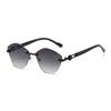 Rimless Polygon Sunglasses Women  New Chic Vintage Gradient Multi-color Casual Shades Trendy Brand Design Sun Glasses