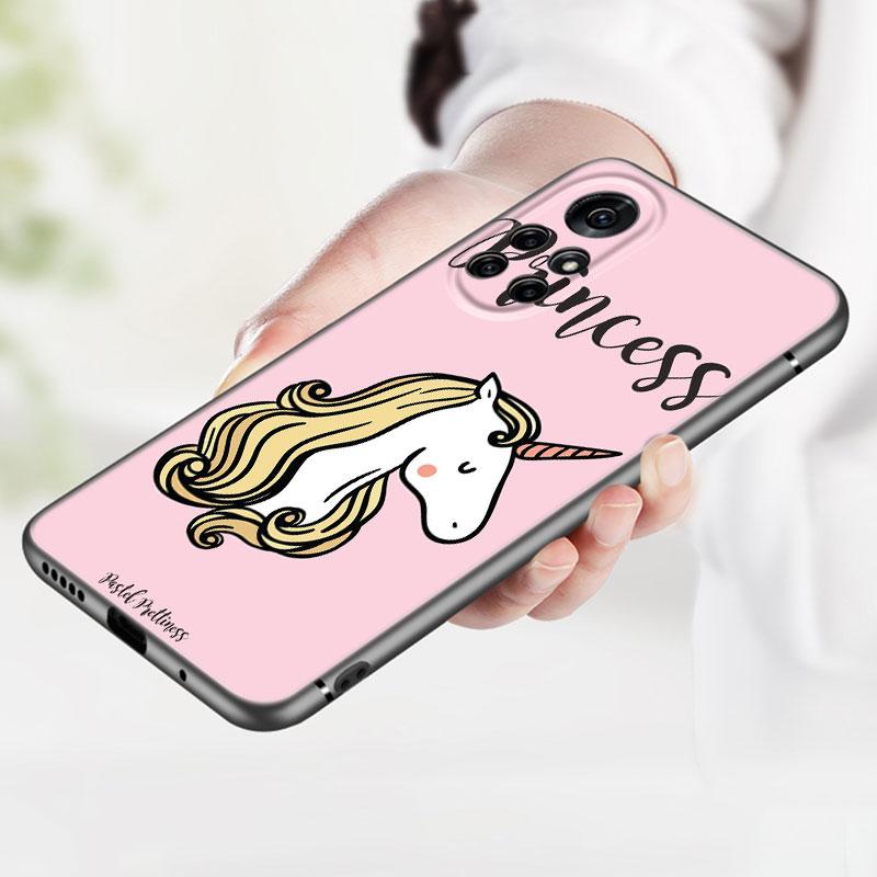 Cute Cartoon Unicorn Phone Case For Huawei Honor 60 50 SE 30S Mate 30 20 10 Lite 40 Nova 9 8 Pro Y60 8i 7i 7SE 5T Premium