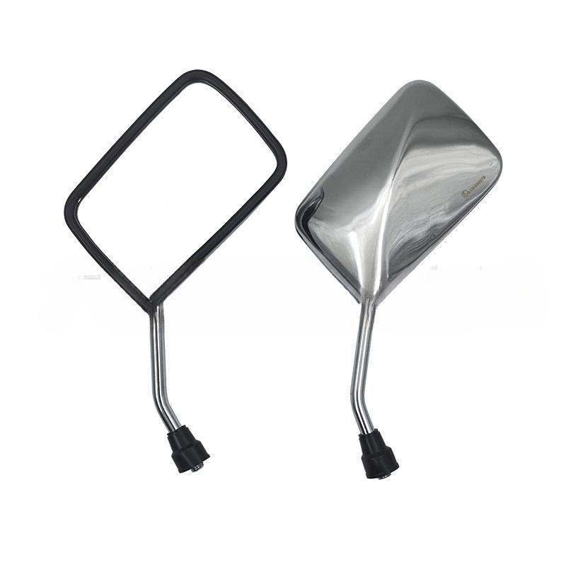 CM125 Motorcycle Large Metal Reflective Surface 10MM Universal Rearview Mirror With Wide Field Of View