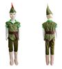 [SCLYX] Fantasy Boy Cosplay Costume 4-Piece Set for Boys - Cool and Cute Fantasy Boy Kids Costume, Green with Hat, Halloween Costume, Kids Costume, Bo