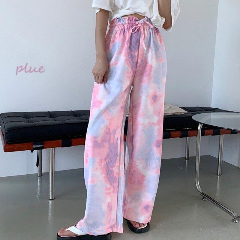 Casual Wide-leg Pants Blue Pants Free 