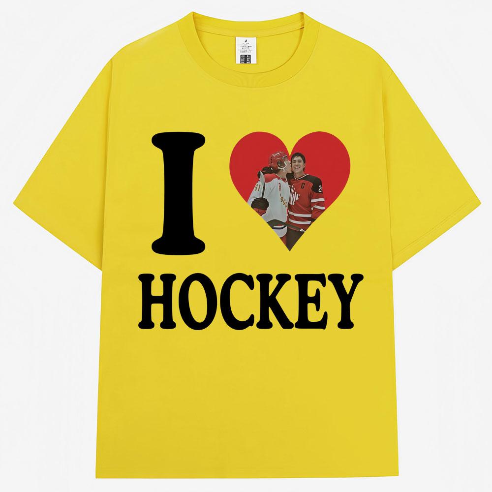Heated Rivalry I Love Hockry T Shirts Llya Rozanov Unisex Women Fashion Vintage Tshirt Oversized 100 Cotton Tshirts Streetwear