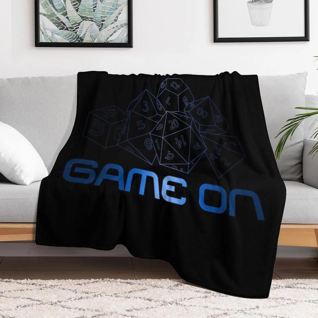 Gamer Dice Throw Blanket Multi Use Warm Blanket for Living Room Bedroom