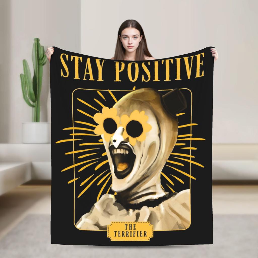 Art the Clown The Terrifier 3 Blanket Fleece Printed Multifunction Lightweight Thin Throw Blankets for Sofa Outdoor Bedspreads