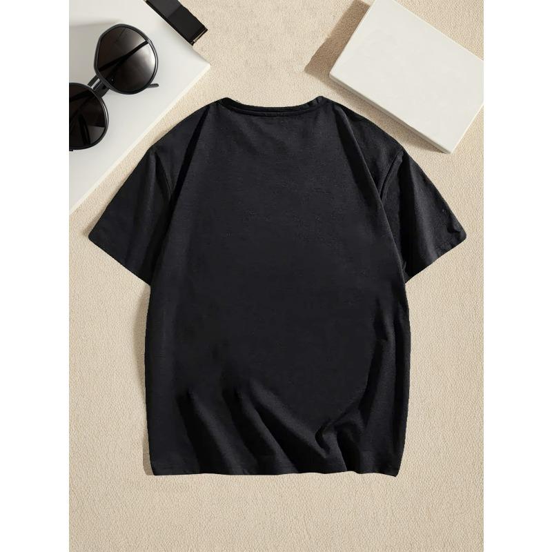 Tamanhos Europeus Plus Size Grande e Alto Camiseta de Verão Masculina de Manga Curta, Estampa Gráfica Power Jesus Tendência Tops Casuais Para o Dia a Dia