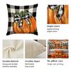 1 \ 4Pcs Autumn Thanksgiving Pillow Cover With Bow Truck Pattern Backrest Cover, Suitable For Room Living Room (No Pillow Core)