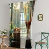 2pc,  Curtains Farmhouse Chicken Versatile Polyester Fabric,Without Electricity Festive Holiday Suitable for Room, Parties Decor