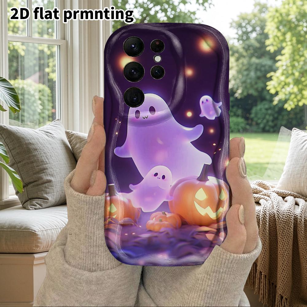 Phone Case: 2D Flat Samsung Galaxy A34 A35 M05 M06 S20 S22 S21 FE Plus 5G Protective Case, Couple Style, Hazy Glow, Christmas and Halloween Gift