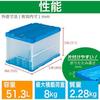 Trusco Nakayama (TRUSCO) Slim Folding Container 50L Locking Lid Transparent TR-C50B-TM Storage Case Box