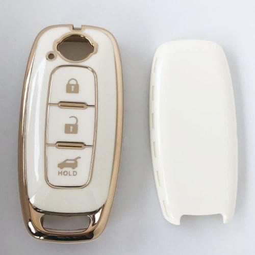 Kinotaka TPU Key Case for Nissan Cars X-Trail T33 / SAKURA B6 Series / ARIYA B6 Series B9 Series / Key Cover Specially Designed for the New Serena (wh