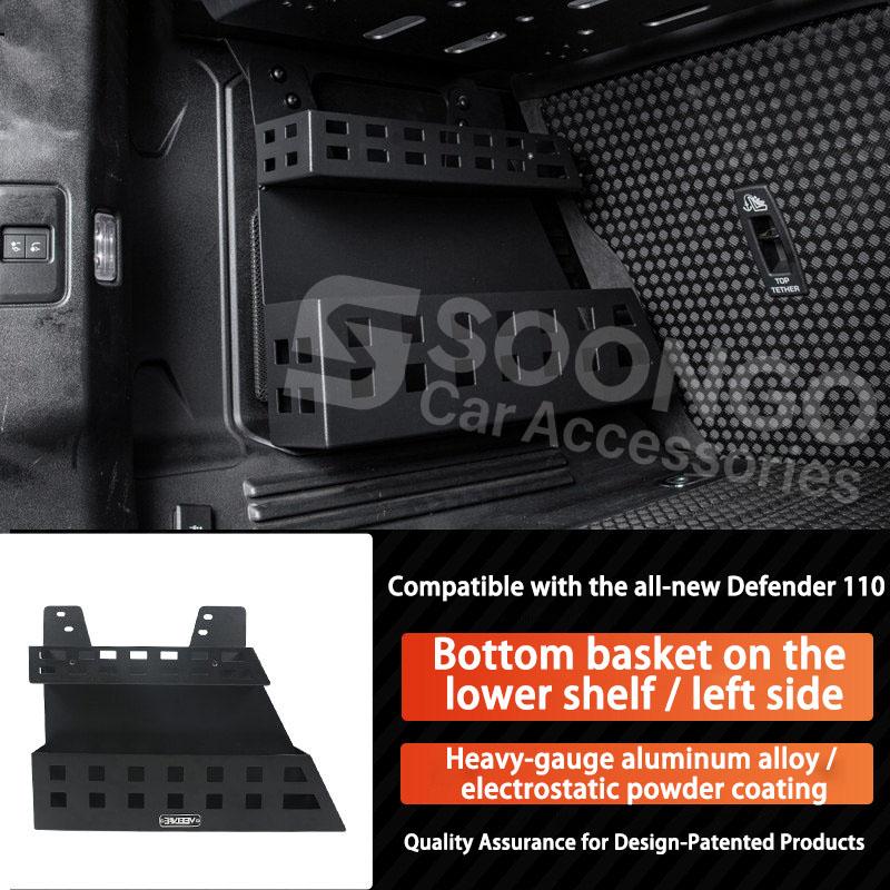 For Land Rover Defender 110 Car Trunk Storage Rack Shelf Expansion Tailgate Organizer Partition Board Auto Modification Parts XS7