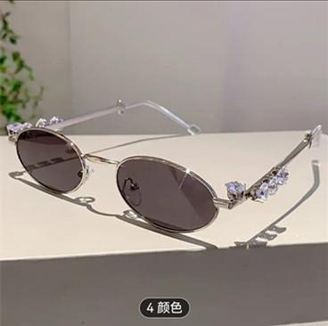 ins tide joint sunglasses women sunglasses men diamond oval yk Internet celebrities