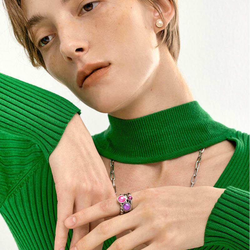 Qudokorea Kudo Button 11.5mm Crystal Top Rose Gold