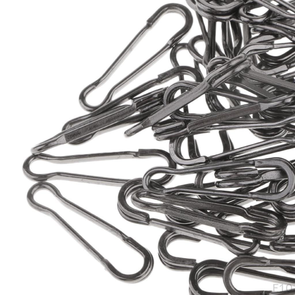 50 Pieces Fishing Snaps Swivels Baits Clip Carp Tackle