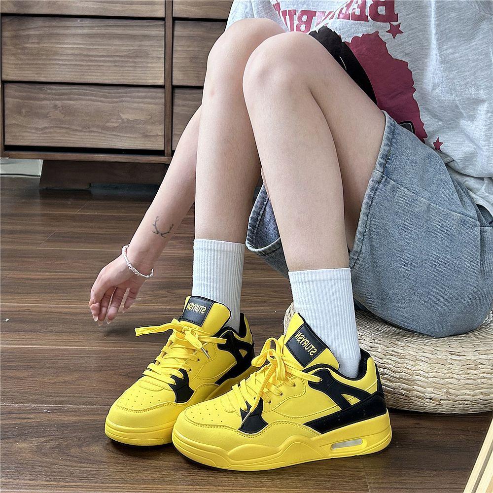 Hongkong-Stil Plattform Luftkissen Skateboard Schuhe Damen Ins Tide 2025 Sommer neu Shishang vielseitige lässige Studenten Sportschuhe