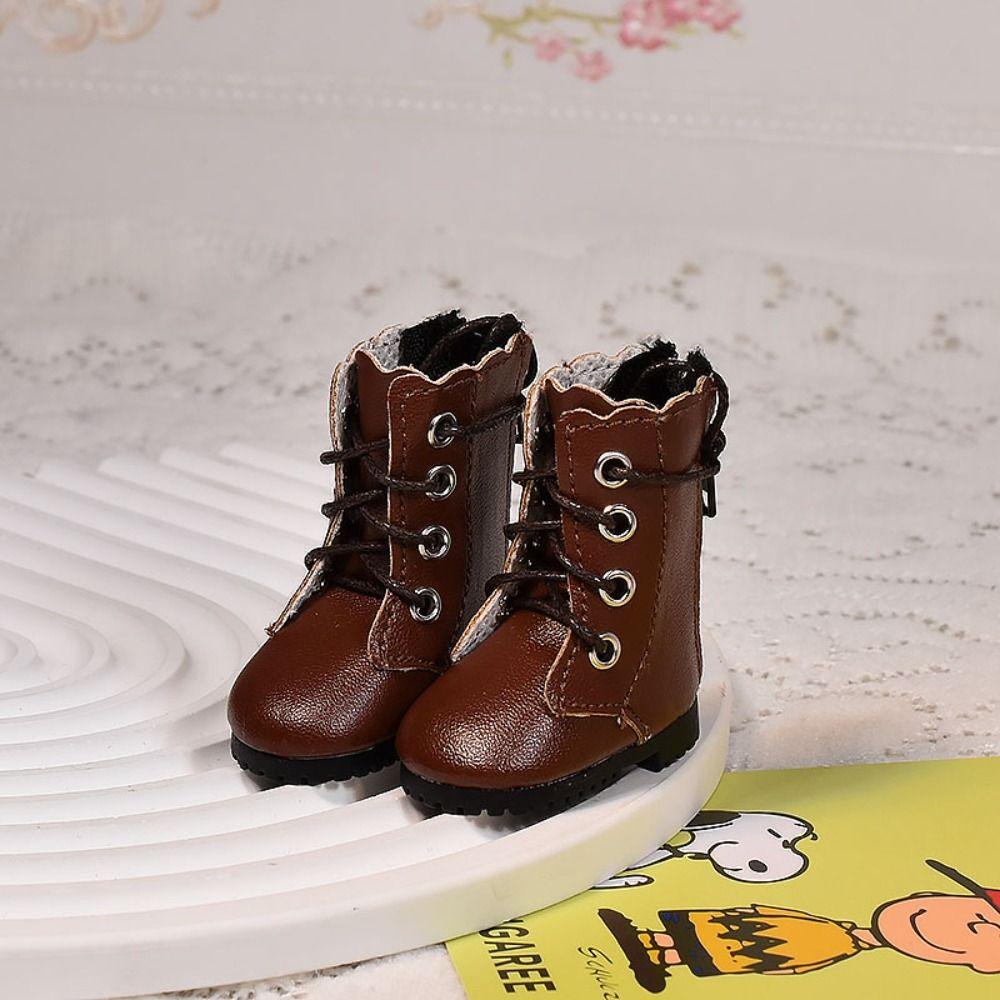 PU Leather Doll Boots Casual Wear Doll Leather Shoes Humanoid 1/6 Doll Shoes  Children's Toy