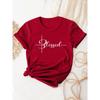 Cute Graphic  Letter Print T-Shirt, Casual Loose Short Sleeve Fashion Summer T-Shirts Tops Women's Clothing