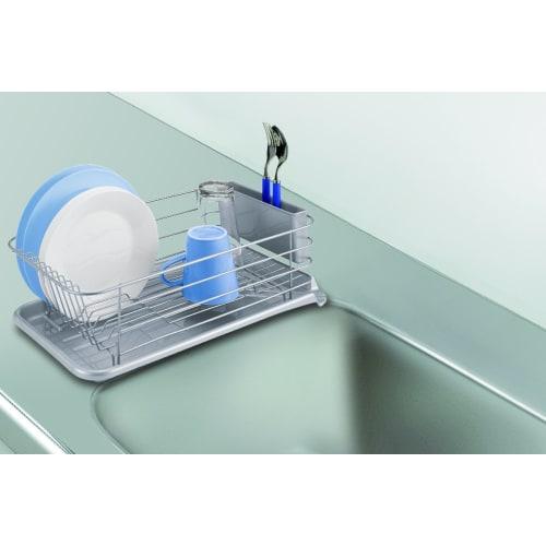 Asvel N-Pos? Slim Dish Drainer, Double-Coated, for Vertical and Horizontal Use, Silver, 5531