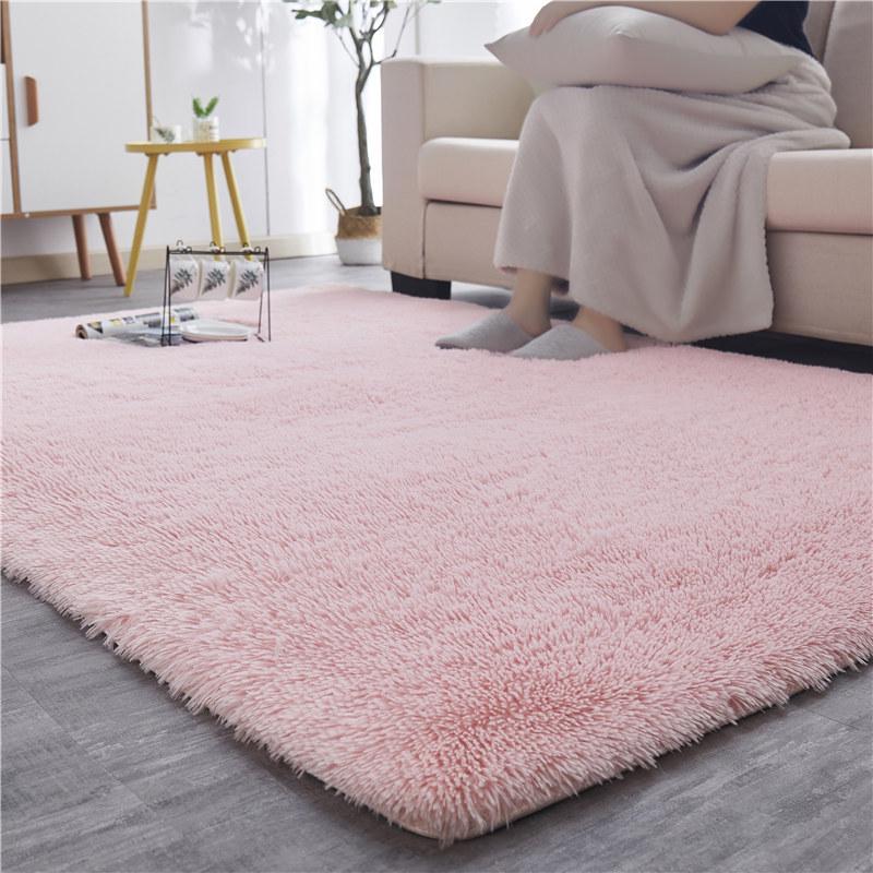 Nordischer Waschbarer Langhaar Teppich für Schlafzimmer, Wohnzimmer oder Sofa – Niedlicher und Stilvoller Bettvorleger oder Couchtisch Teppich