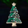 Christmas Classic Rhinestone Tree Brooches for Women Unisex Enamel Plant Pin Event Party New Gift Decoration Clothes Accessories