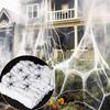 Halloween Giant Inflatable Black Spider with LED Eyes and Web Decoration for Outdoor Haunted House Party Scene Props 5ft