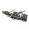 Flatbed Truck Toy with 2pcs Tank Simulation Alloy Military Truck Model Diecast Military Transporter