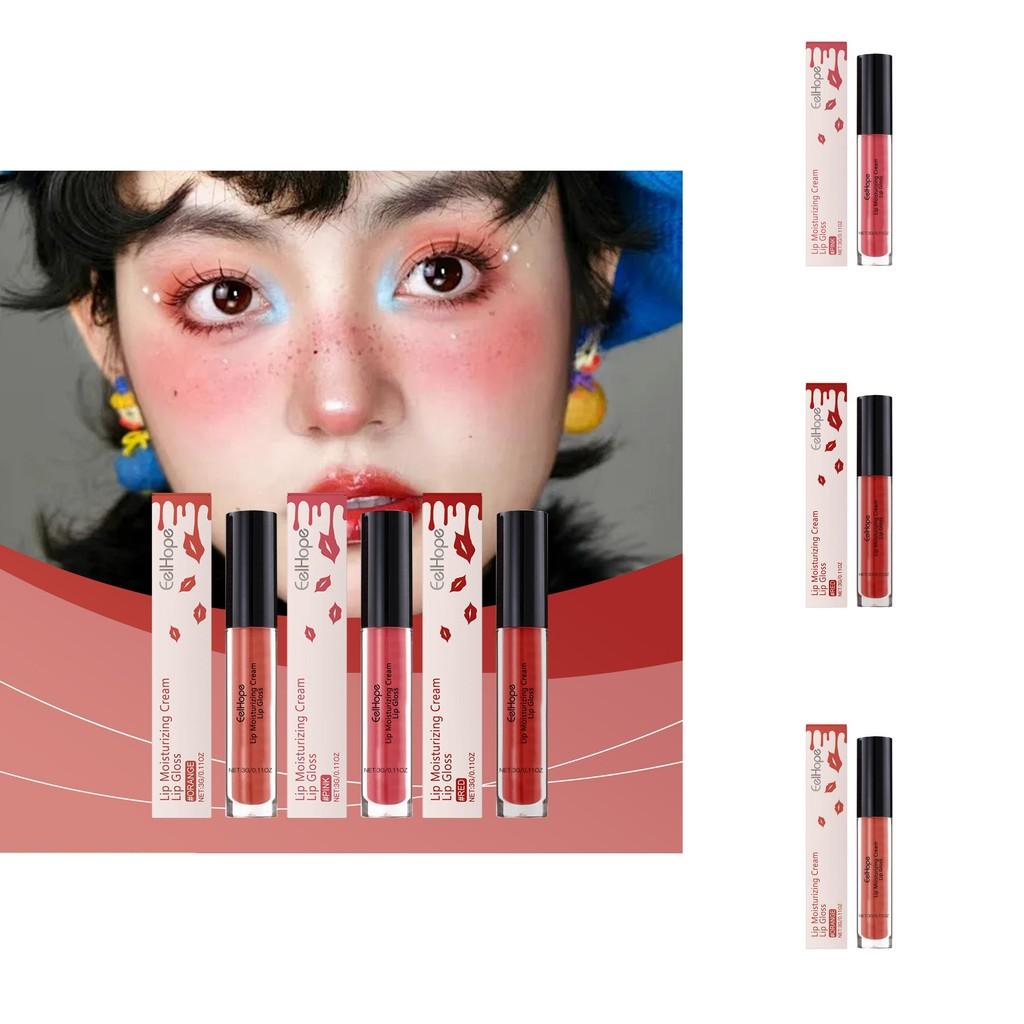 Eelhope Moisturizing Lip Gloss Hydrating Shimmering Colorful Lip Tint Glossy Finish