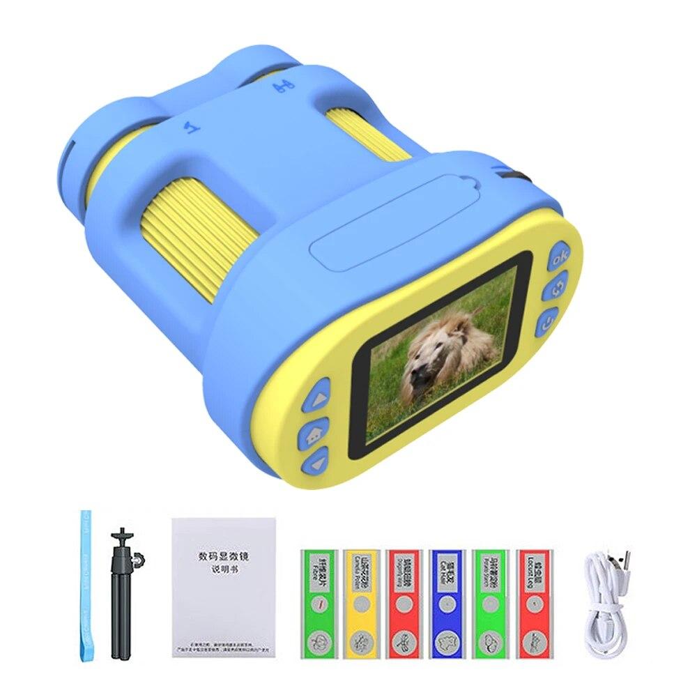 

2-в-1 портативный цифровой видеобиологический микроскоп телескоп комплект 1080p 1000x бинокулярная лупа камера для наружного кемпинга as the picture