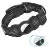 Reflective Nylon Pet Dog Collar for AirTag Bluetooth-compatible Tracker Silicone Case,Size: M