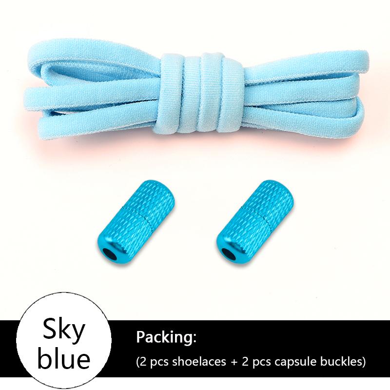 Colorful Elastic Semicircle No-Tie Shoe Laces for Sneakers Kids & Adults Metal Lock Lazy Laces Boot Shoe Strings