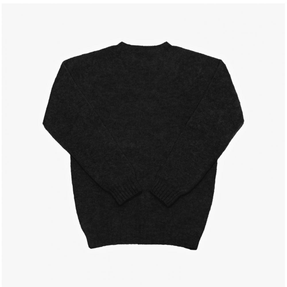 Halliove Scotland M3834 7 Shaggy Black Shaggy Dog Black Hole GarMent Men S Knit