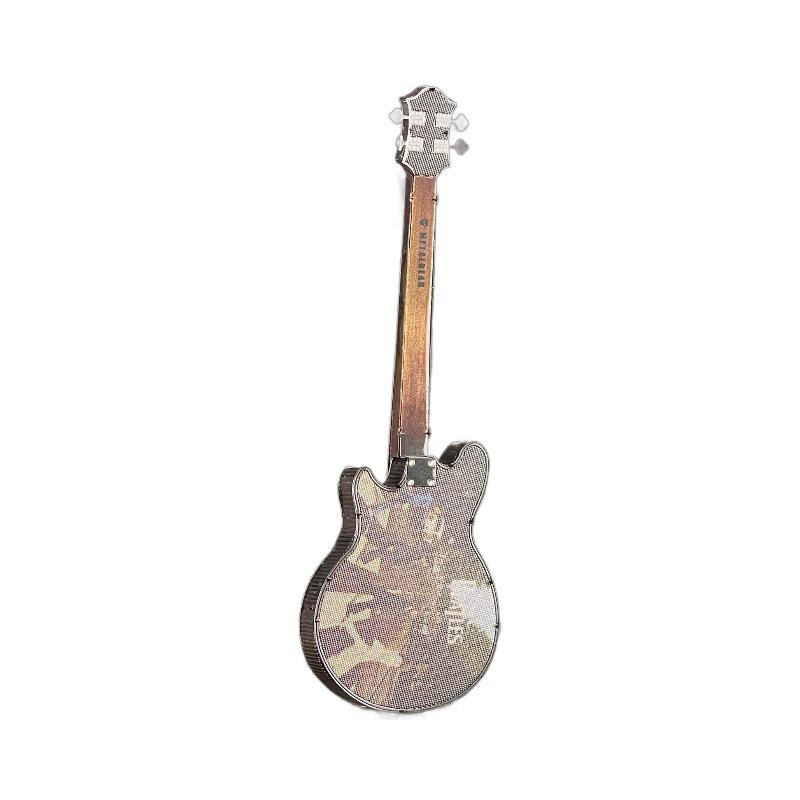 3D Metal Bass Puzzle: Stainless Steel DIY Model, No Glue Needed