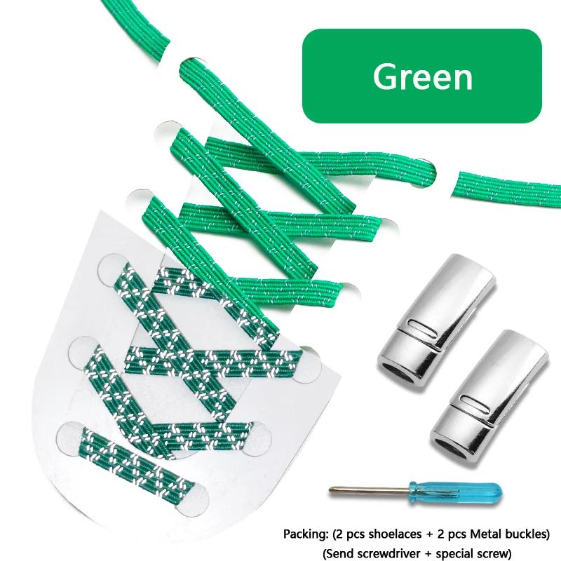 1 Paar Reflektierende Schnürsenkel Ohne Binden Gummiband für Schuhe KinderErwachsene Magnetische Verschlüsse Elastische Schnürsenkel Sneaker Laufschuhe Zubehör