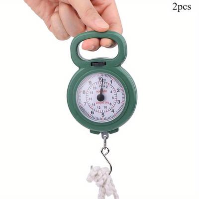2 Stück Mini-Zeiger Hakenfeder Hänge waage Tragbare Angelwaage 10 kg Kapazität Digitale Lebensmittelwaage Gepäckwaage Waagen