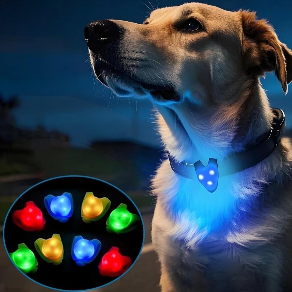 Silicone Dog Flashing Light Anti-Lost Glowing Collar LED Pet Safety Light  Night Walking