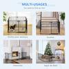 Fireplace Safety Barrier, Foldable Modular Dog Playpen Enclosure 8 Panels with Door, No Drilling
