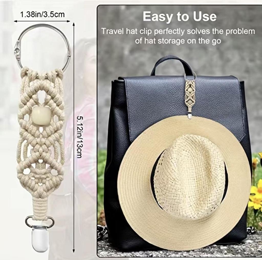 PU Leather Travel Hat Clip: Multipurpose Backpack & Luggage Accessory