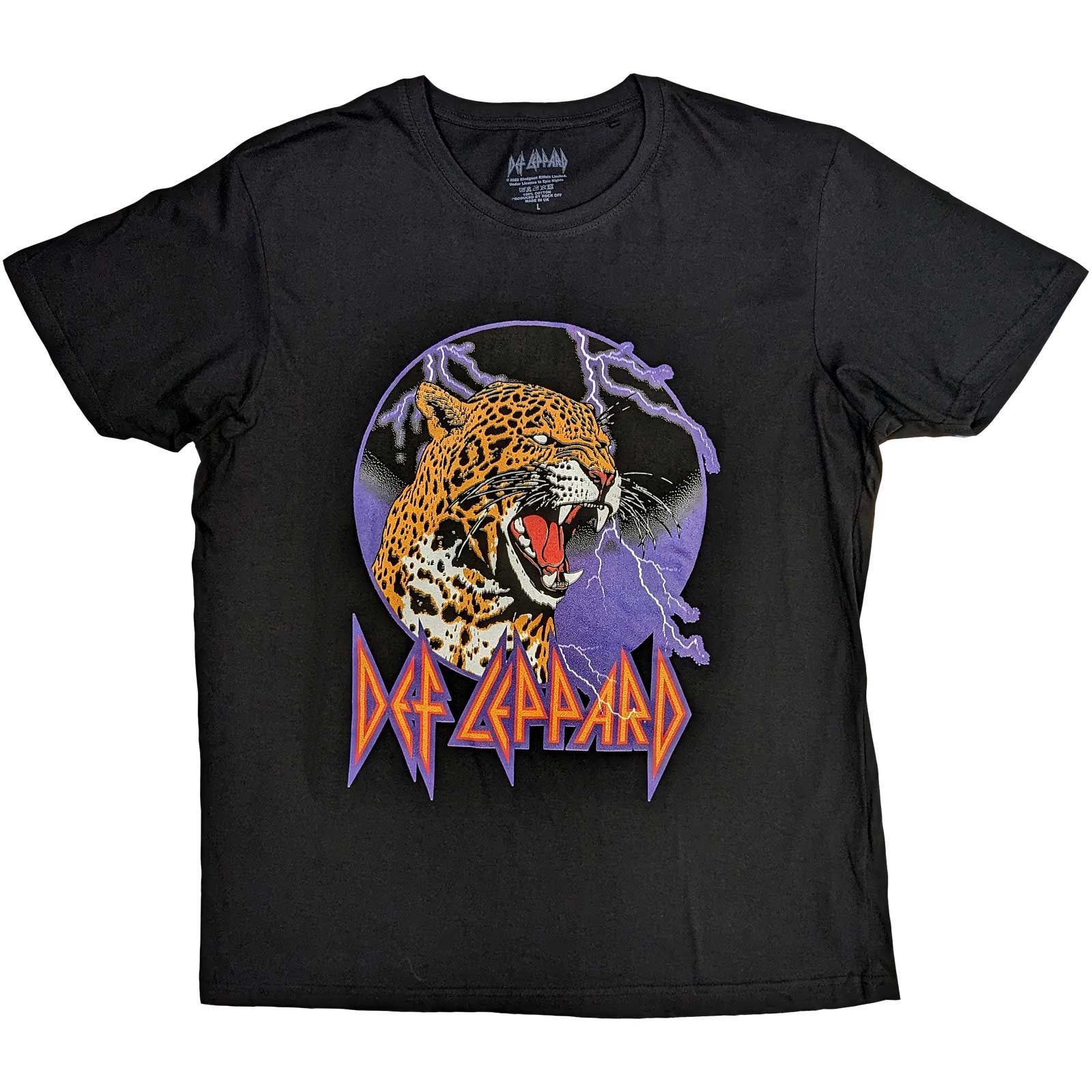 Def Leppard TShirt Lightning Leopard OFFICIAL NEW S