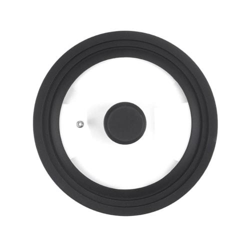 Bratpfannendeckel, 30cm Bratpfannendeckel, Stehender Topfdeckel, 28-32cm Topfdeckel, Multifunktionaler Deckel, Topfdeckel aus gehärtetem Glas, Haushalts-Silikontopfdeckel