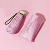 New Macaron Color Five-Fold Ultra-Light Sun Protection Compact Mini Umbrella with Buckle Handle