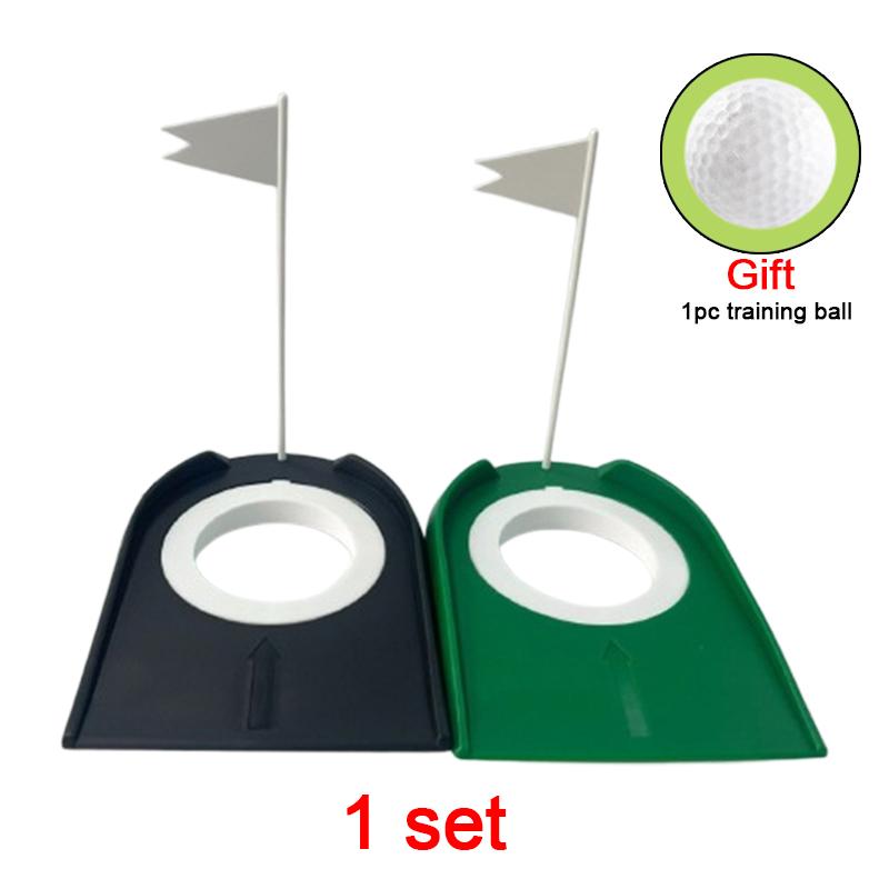 Home Yard Outdoor Golf Training Aid Golf Putting Trainer for Indoor with Hole Flag Putter Green Practice Aid Adjustable Hole