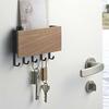 Hallway Wall Holder Wooden Punch   Multifunctional Key Holder for Bag Hat Scarf
