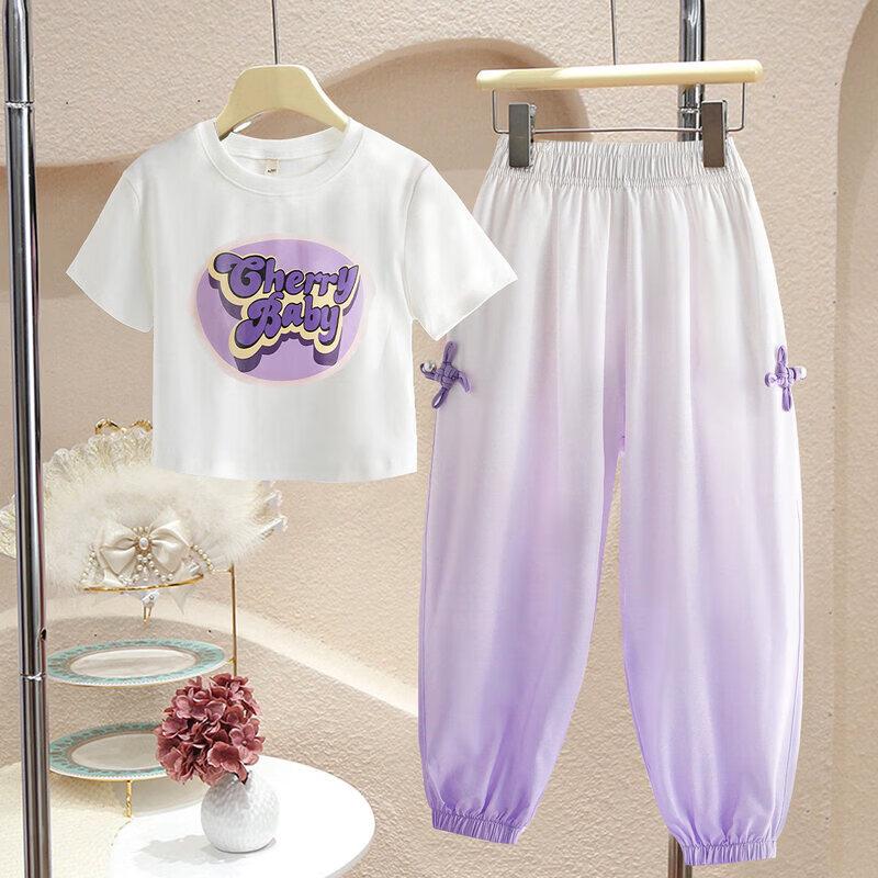 Moonkids Girls  Chinese Style Summer Short Sleeve Set 140cm