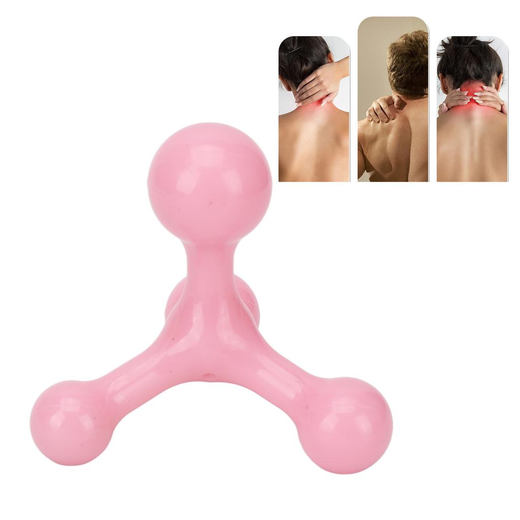 Arch Handheld Massager Tool Triangle Reduce Soreness Mini Handheld 4 Point Massager Pink