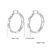 14K Gold-Plated Brass Gradient Hoop Earrings - Simple Luxury Fashion Design