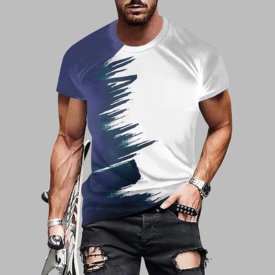 Nueva camiseta de moda de verano para hombre, personalidad versátil estampada, camiseta de hombre, top