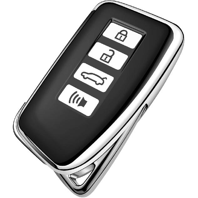 Tukellen for Lexus Key Fob Cover, Premium Soft TPU Full Protection Key Fob Case Lexus RX is ES GS LS NX RS GX LX RC LC Smart Keyless Fob Remote Key